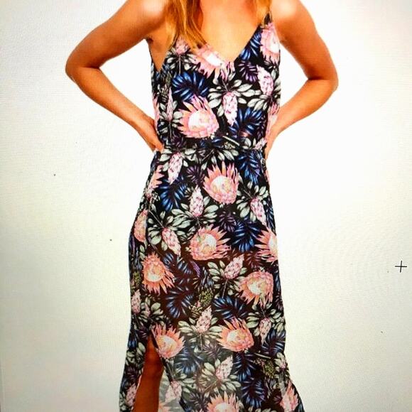 H & M Divided Floral Maxi Dress - 12 - Picture 2 of 14